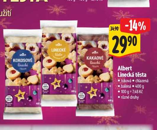 Albert Linecká těsta • tuková chlazená 400 g