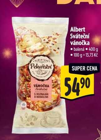 Albert Sváteční vánočka 400 g