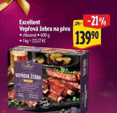 Excellent Vepřová žebra na pivu 600 g
