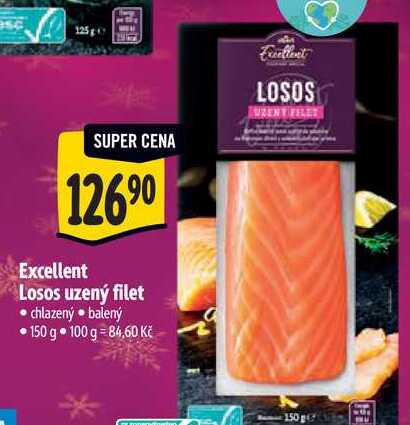   Excellent Losos uzený filet  150 g