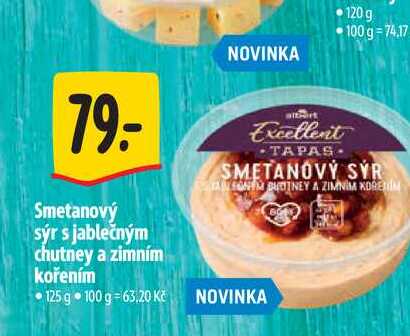 Smetanový sýr s jablečným chutney a zimním kořením 125 g