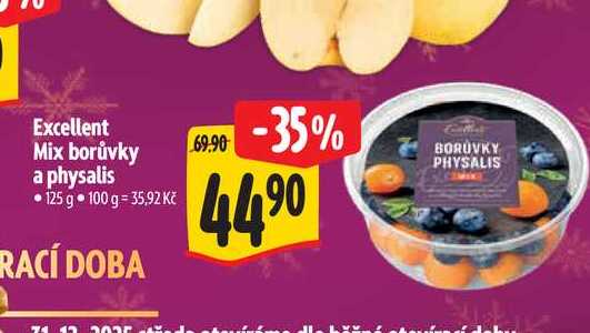 Excellent Mix borůvky a physalis 125 g  