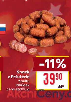 Snack z Pršutérie z pultu lahůdek cena za 100g