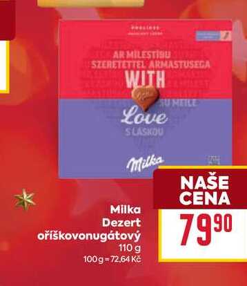 MilkaDezert oříškovonugátový 110 g 