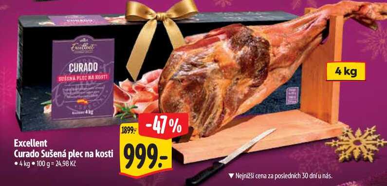 Excellent Curado Sušená plec na kosti, 4 kg