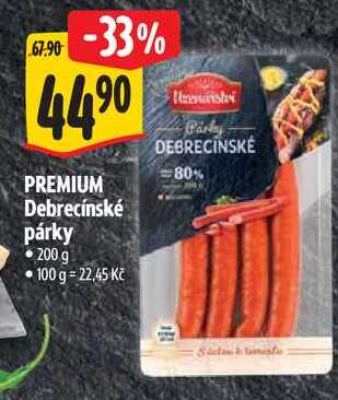 PREMIUM Debrecínské párky, 200 g  