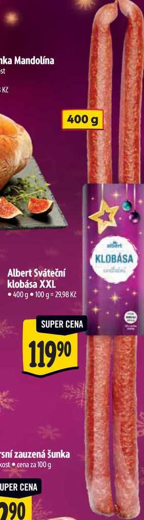 Albert Sváteční klobása XXL, 400 g