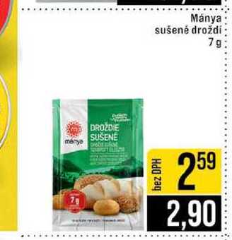 Mánya sušené droždí 7g