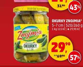 OKURKY ZNOJMIA 5-7 cm, 520 g