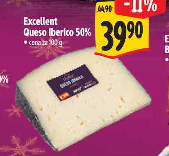 Excellent Queso Iberico 50%, cena za 100 g  