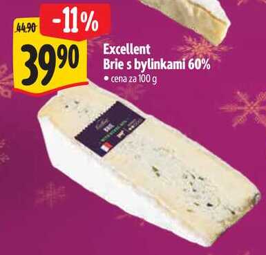 Excellent Brie s bylinkami 60% • cena za 100 g