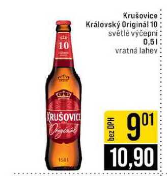 Krušovice Královský Originál 10 světlé výčepni 0,5l