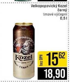 Velkopopovický Kozel černý tmavé výčepní 0,5l