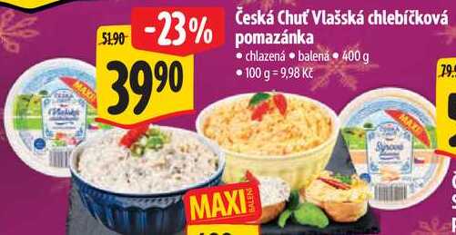 Česká Chuť Vlašská chlebíčková pomazánka, 400 g