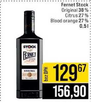 Fernet Stock Original 38% Citrus 27% Blood orange 27% 0,5l