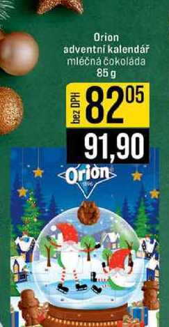 Orion adventní kalendář mléčná čokoláda 85 g