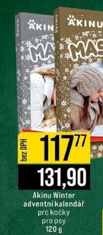 Akinu Winter adventní kalendář pro kočky pro psy 120 g 