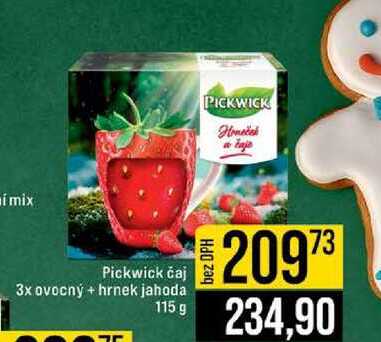 Pickwick čaj 3x ovocný + hrnek jahoda 115 g