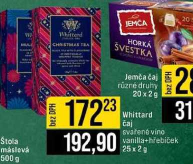 Whittard čaj svařené vino vanilla+hřebíček 25x2g  