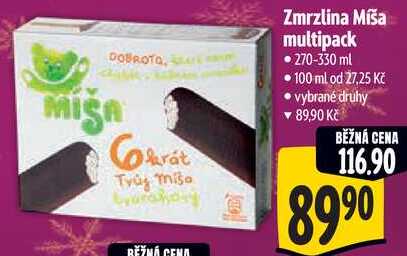 Zmrzlina Míša multipack, 270-330 ml 