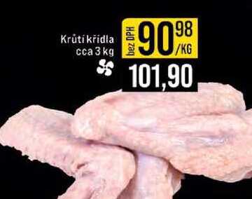 Krůtí křidla cca 3 kg 1kg