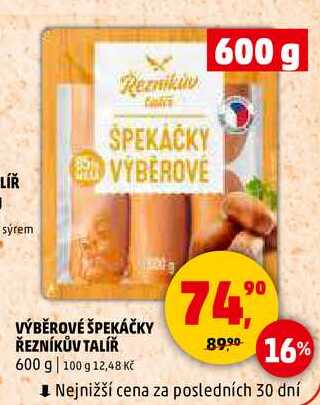 VÝBĚROVÉ ŠPEKÁČKY ŘEZNÍKŮV TALÍŘ, 600 g