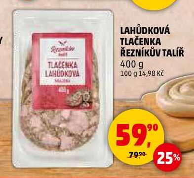 LAHŮDKOVÁ TLAČENKA ŘEZNÍKŮV TALÍŘ, 400 g