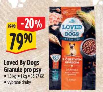 Loved By Dogs Granule pro psy, 1,5 kg 