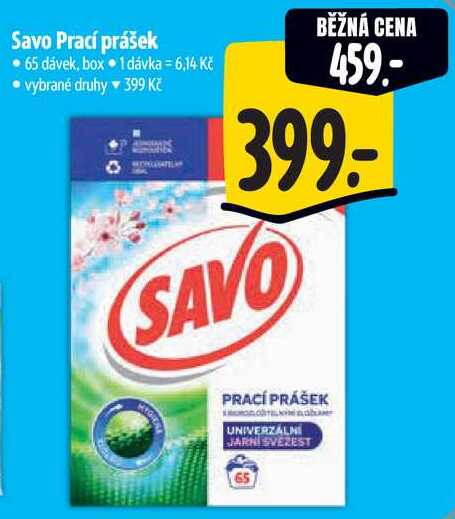 Savo Prací prášek, 65 dávek