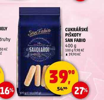 CUKRÁŘSKÉ PIŠKOTY SAN FABIO, 400 g