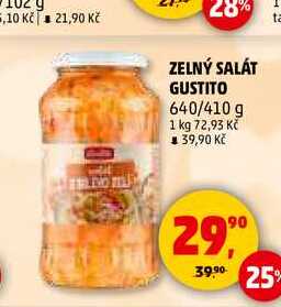 ZELNÝ SALÁT GUSTITO, 640 g