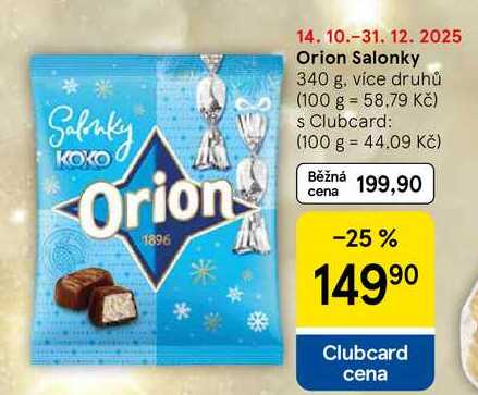 Orion Salonky, 340 g, více druhů