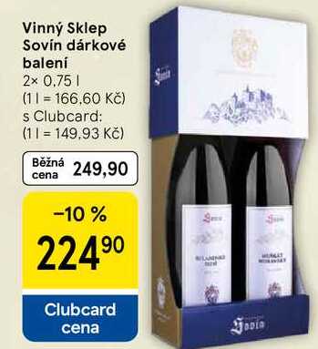 Vinný Sklep Sovín dárkové balení, 2x 0.75 l