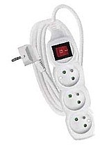 EMOS PRODLUŽOVACÍ KABEL S VYPÍNAČEM BÍLÝ