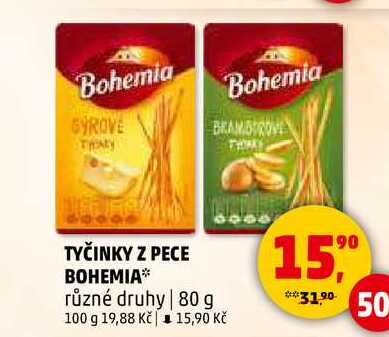 TYČINKY Z PECE BOHEMIA, 80 g 