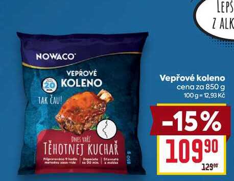 Vepřové koleno cena za 850 g 