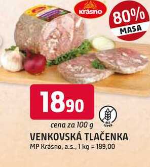 VENKOVSKÁ TLAČENKA 100g