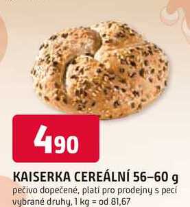 KAISERKA CEREÁLNÍ 56-60 g 