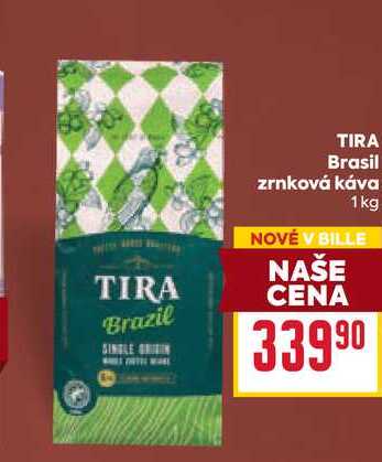 TIRA Brasil zrnková káva 1 kg