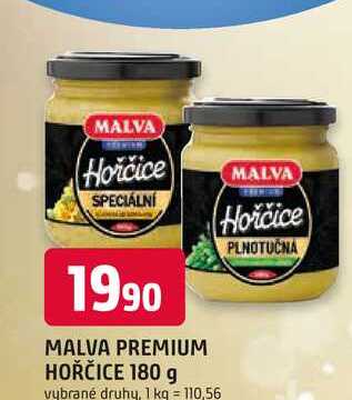 MALVA PREMIUM HOŘČICE 180 g