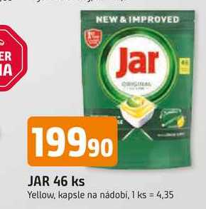 JAR 46 ks Jar Yellow, kapsle na nádobí