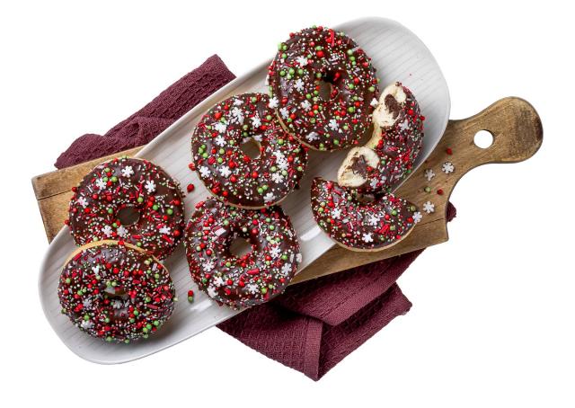 Donut vánoční s krémovou náplní