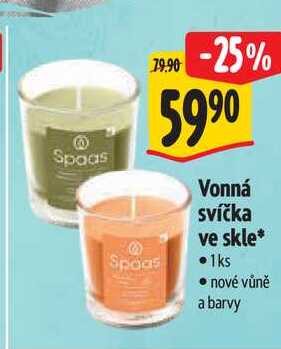 Vonná svíčka ve skle, 1 ks