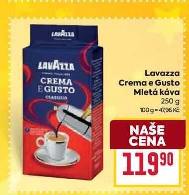 Lavazza Crema e Gusto Mletá káva 250 g