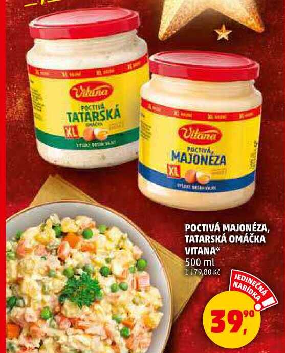 POCTIVÁ MAJONÉZA VITANA, 500 ml