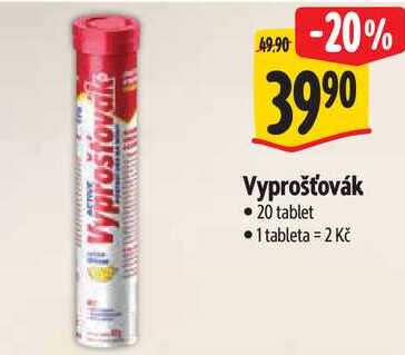 Vyprošťovák, 20 tablet  
