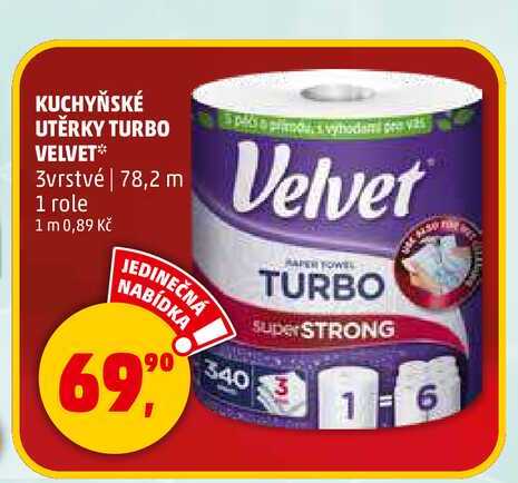 KUCHYŇSKÉ UTĚRKY TURBO VELVET, 1 role 