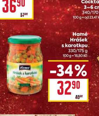 Hamé Hrášek s karotkou 330/175 g 