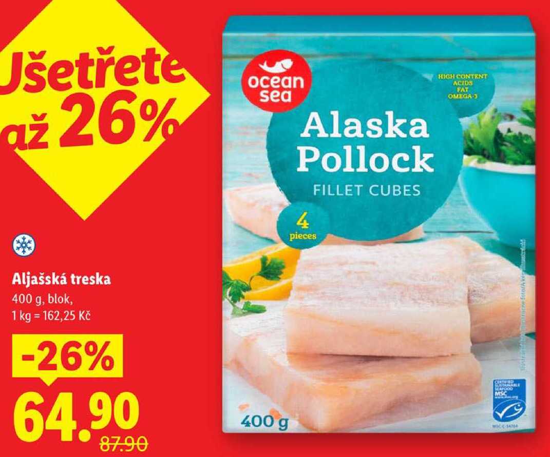 Aljašská treska, 400 g