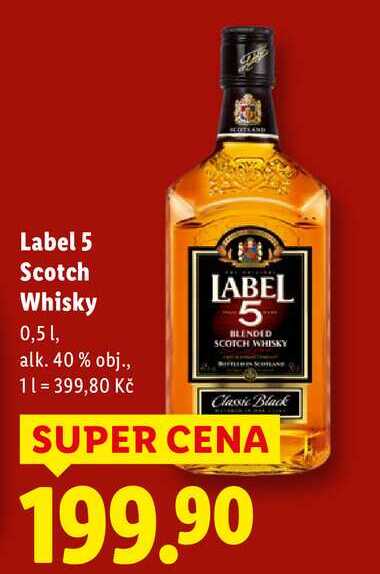 Label 5 Scotch Whisky, 0,5 l